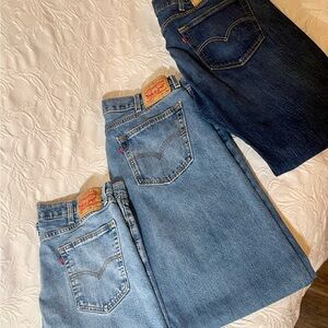 Levi's Men's Blue Jeans Lot of 3  Style 505